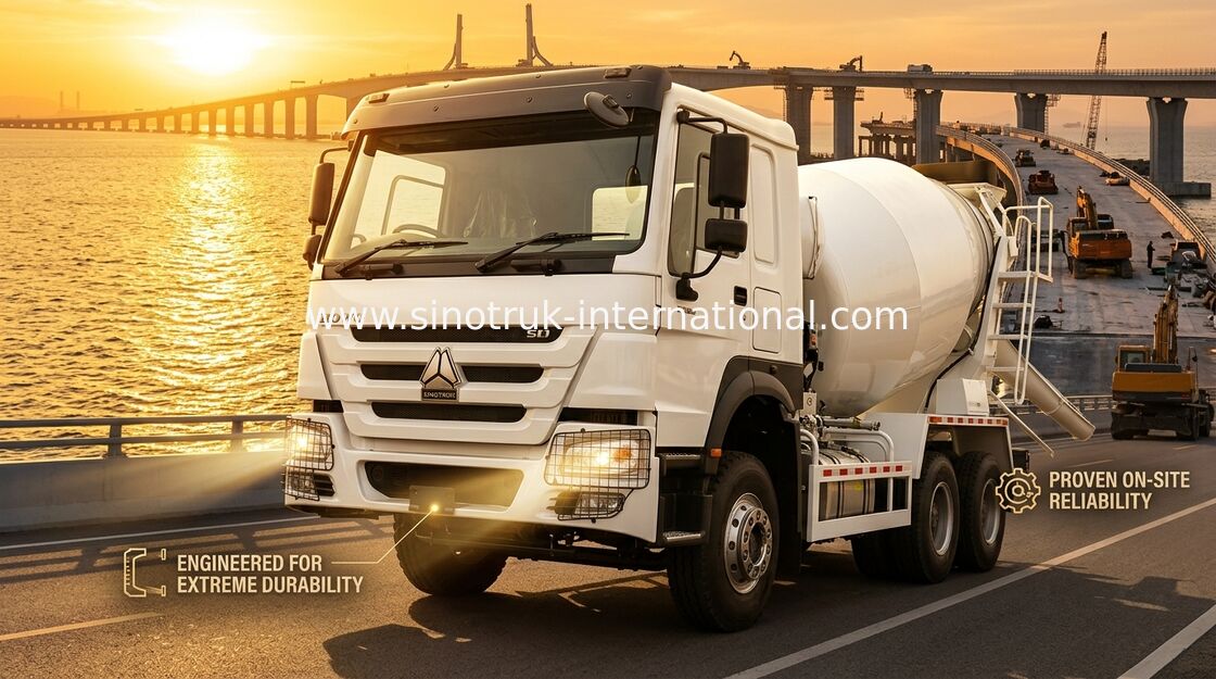 Haute puissance de 400 chevaux HOWO camion mélangeur 6-12CBM LHD 6×4 10 roues