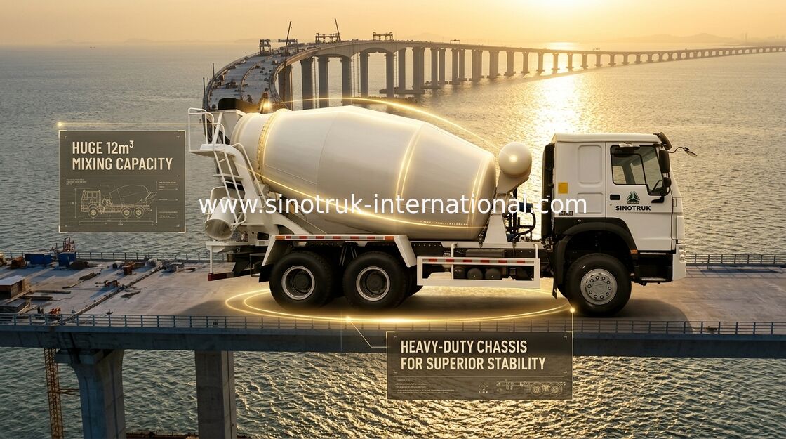 Du camion 6 x 4 de mélangeur concret de 10-20CBM SINOTRUK HOWO construction 340Hp de l'euro 2