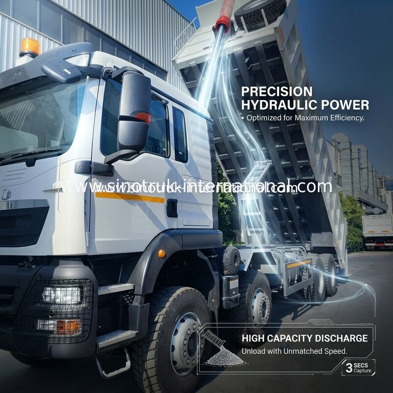 26.91CBM puissant HOWO TX 8x4 camion à décharge avec 12.00R20 roue