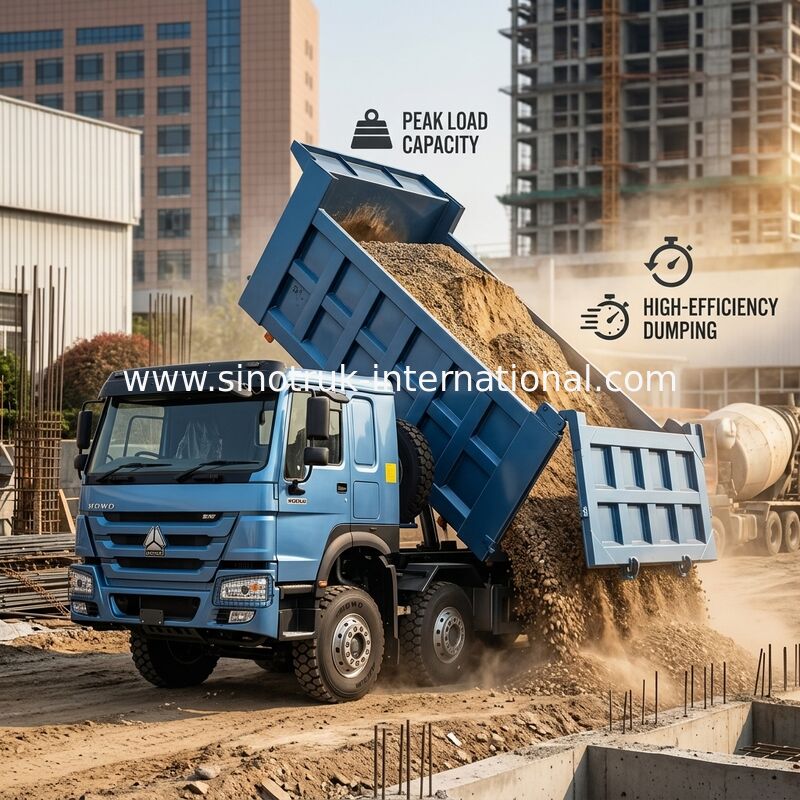 Camion à bascule SINOTRUK HOWO 380HP 12 roues LHD 31 tonnes 20-30CBM ZZ3317N3567B1R