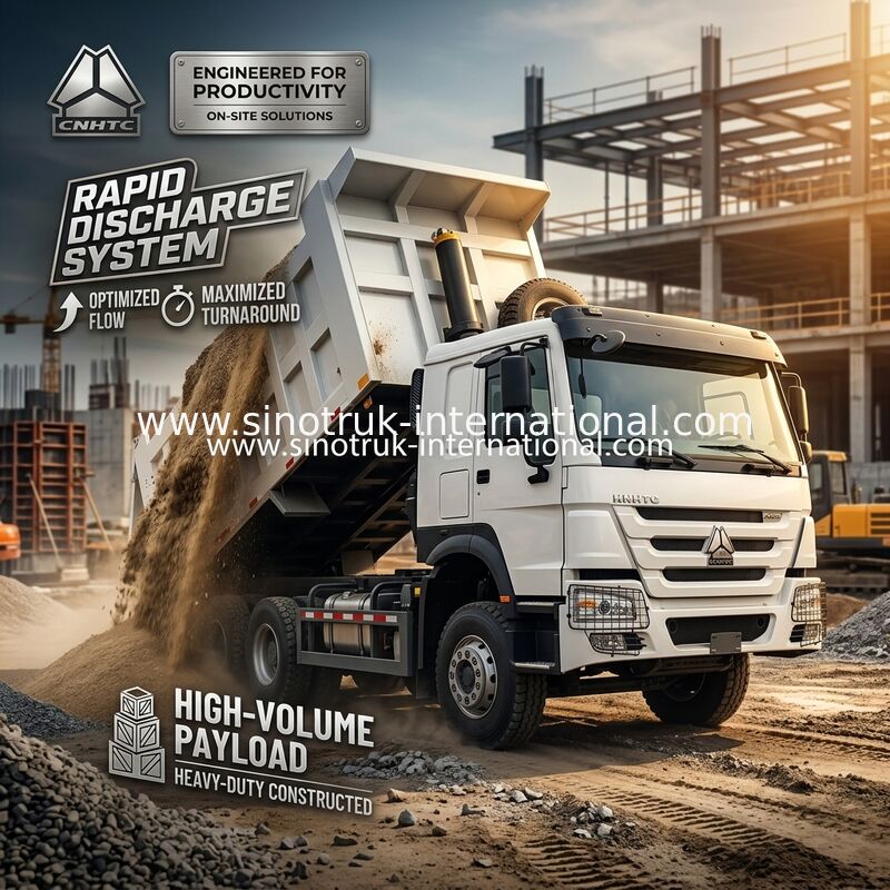 Grande capacité 27 mètres cubes 4 axes camion de décharge 400 chevaux pour un fonctionnement efficace