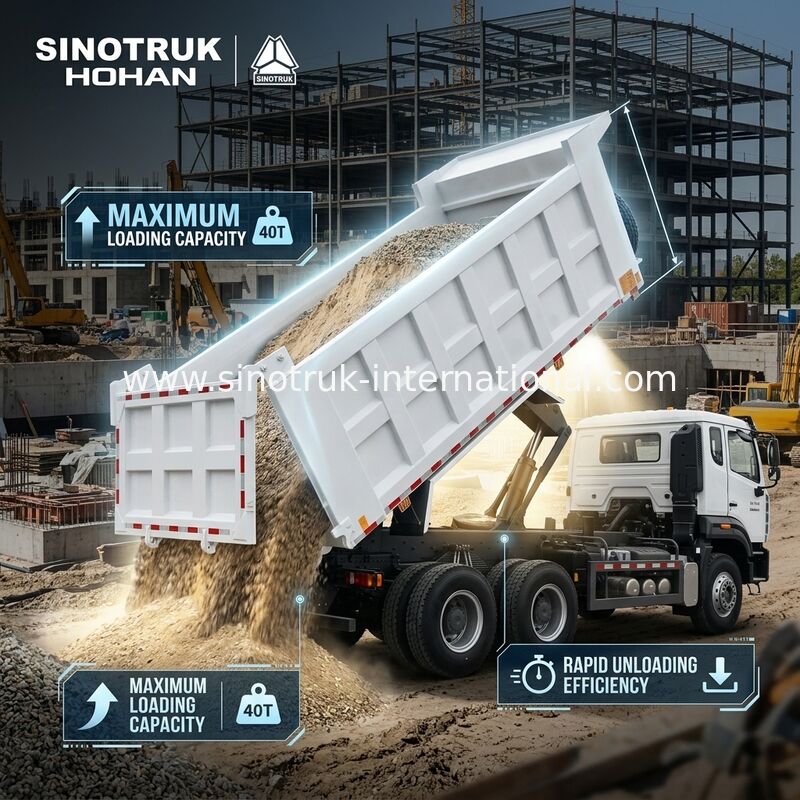 SINOTRUK HOWO 400 HP camion de décharge pour la construction N7 Lumière d'avertissement de pare-chocs militaire