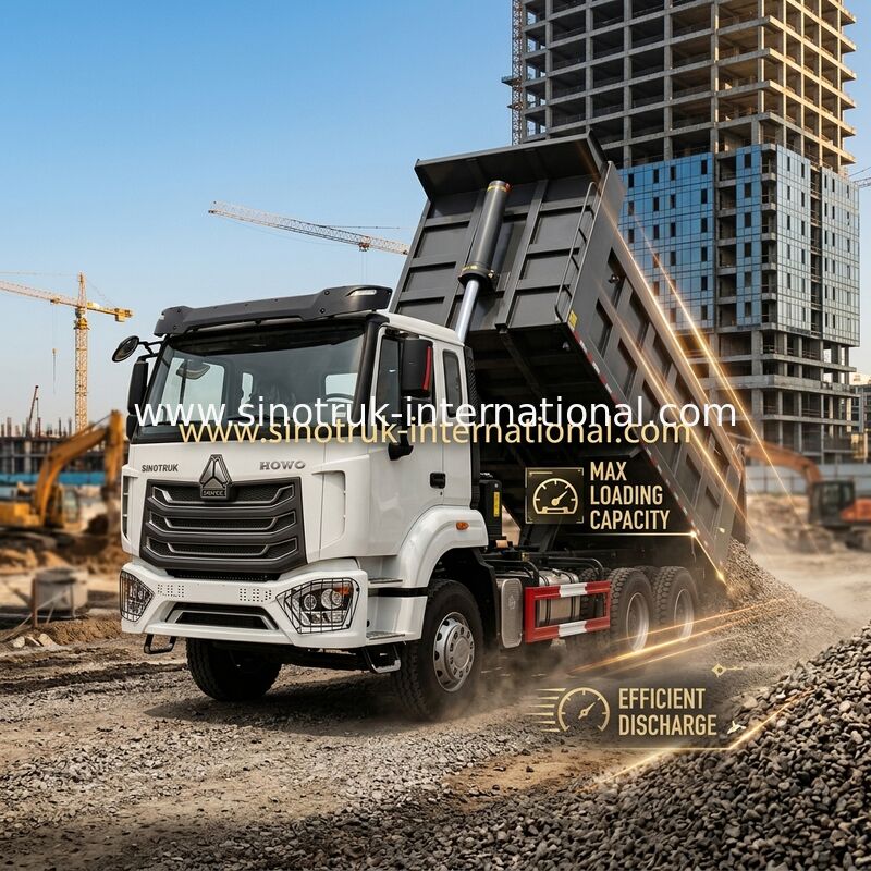 SINOTRUK HOHAN Howo basculeur camion à décharge châssis Weichai Moteur 6 × 4 LHD ZZ3257V384JB1 Modèle
