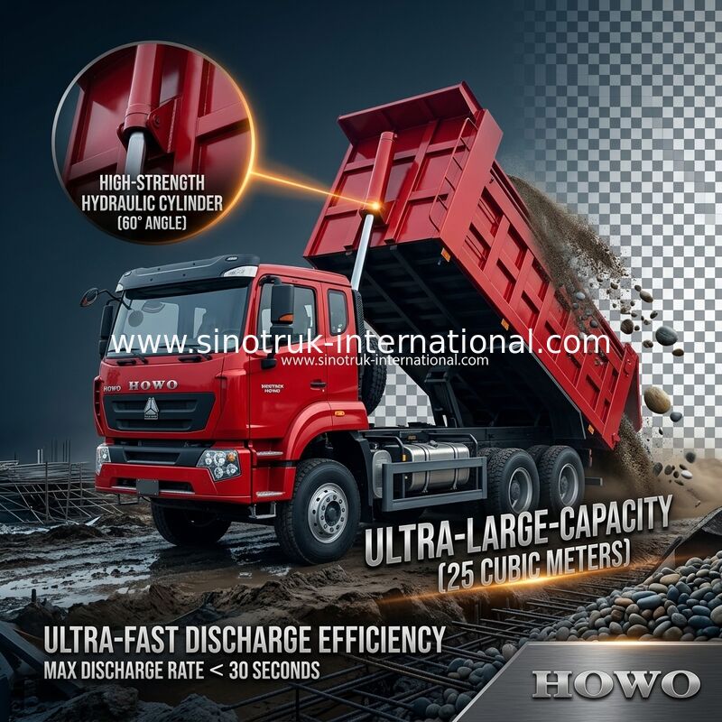 SINOTRUK HOHAN Nouveau Howo 6X4 RHD 10 roues avec bâche renforcée porte arrière dure Transport efficace
