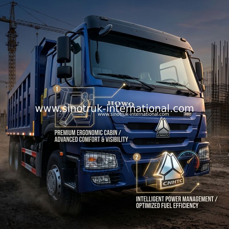 8X4 Blue Tipper Dump Truck 380 chevaux 12 roues Blanc H77L ZZ3317V3567B1 Type U