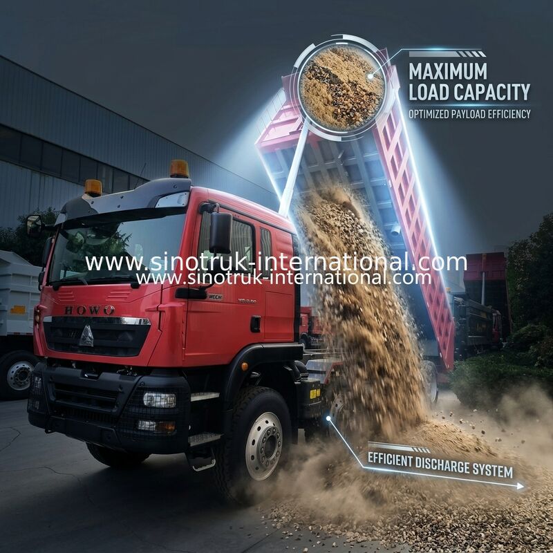 8 × 4 Lhd 12 roues Sinotruk Tipper 400 chevaux Euro 2