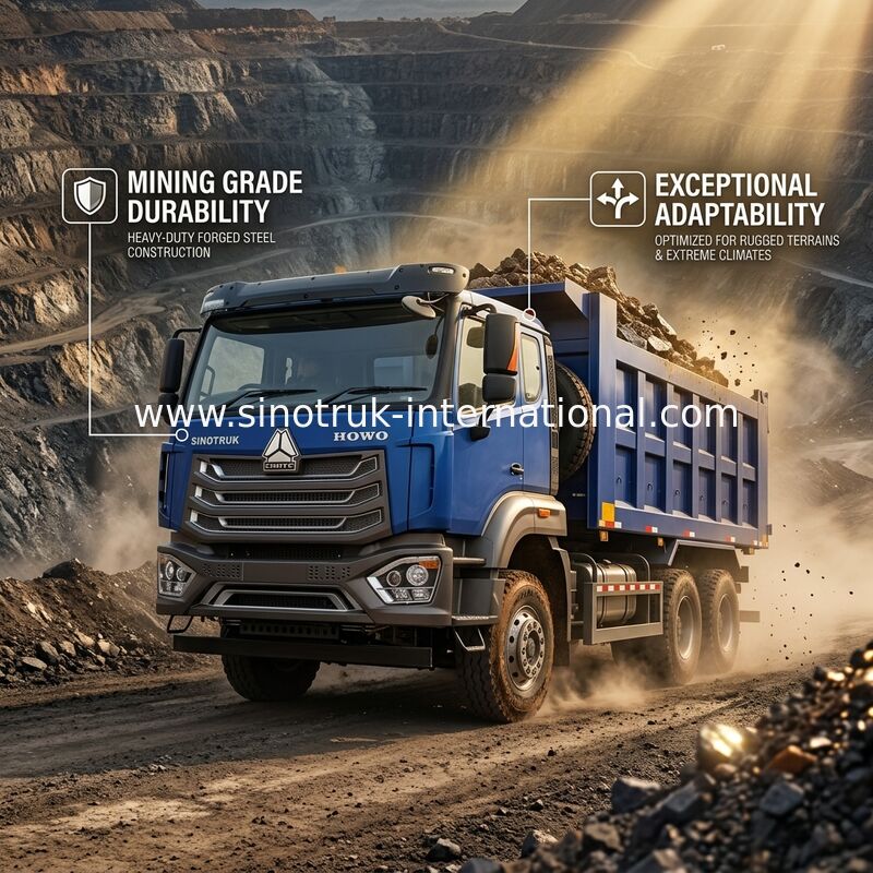 Camion à bascule SINOTRUK HOHAN 371HP 10 roues LHD 40 tonnes 20-30CBM ZZ3317N356JB1