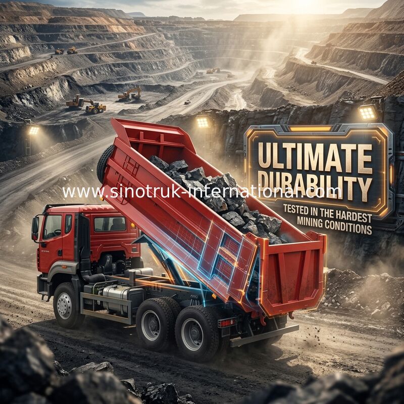 SINOTRUK HOWO N7 déchargeur à bascule 6 × 4 10 roues 380 ch pour l'exportation Type U facile à décharger