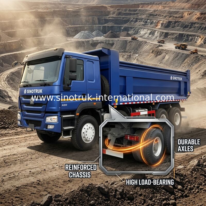 RHD 8×4 12 roues ZZ3317V3847B1R Haute puissance basse consommation de carburant380HP Blue HOWO
