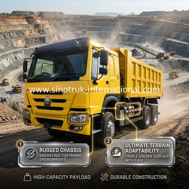 Sinotruk Howo déchargeuse à bascule Weichai 380hp 10 roues 6 × 4 Rhd 20CBM