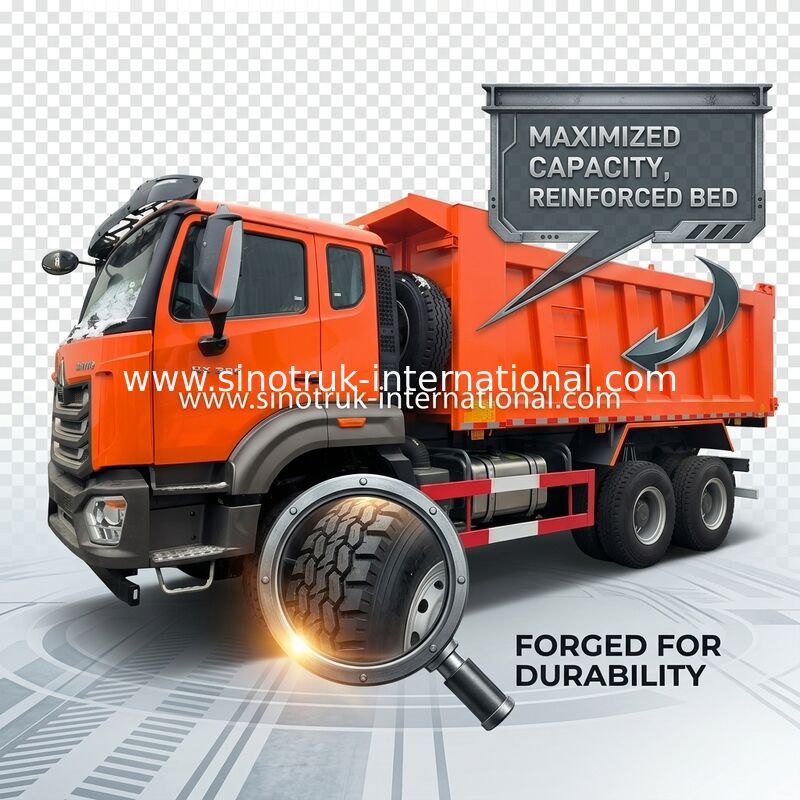 Sinotruk Hohan camion de décharge à bascule N7 6 × 4 10 roues 380hp Lhd ou Rhd