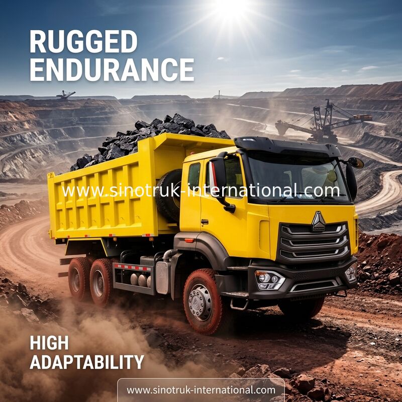 Camion à décharge à bascule Sinotruk NX 6 × 4 10 roues Weichai 380hp Grand plateau