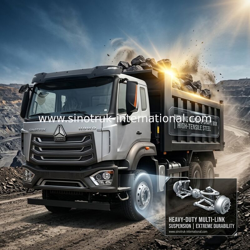 Cabine Tipper Dump Truck LHD 6X4 400HP Diamond Silver de SINOTRUK HOWO N7