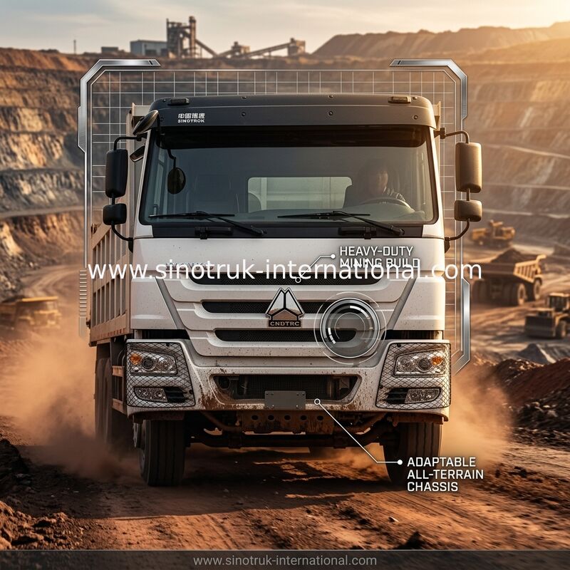 Blanc LHD 10Wheels de SINOTRUK HOWO Tipper Dump Truck 6×4 400HP 20CBM