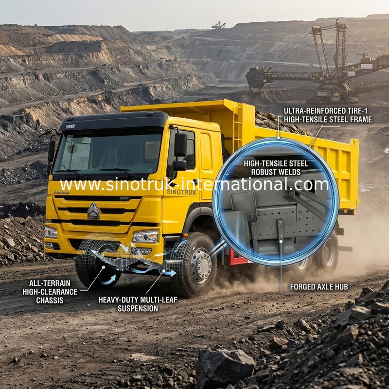 10 consommation élevée des puissances en chevaux 400HP HOWO Tipper Dump Truck Low Fuel de roues