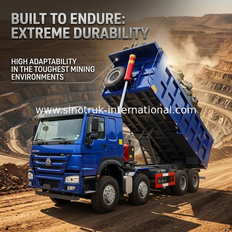 Basses puissances en chevaux élevées bleues de la consommation de carburant 400HP HOWO Tipper Dump Truck RHD 6×4 12wheels