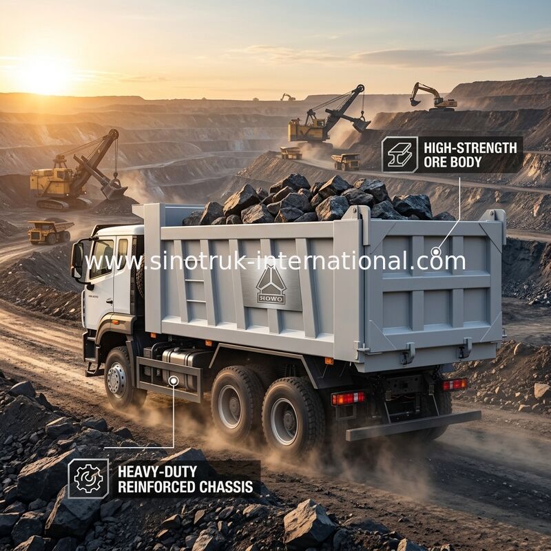 Hautes roues de Tipper Dump Truck LHD 6×4 10 de blanc des puissances en chevaux 400HP HOWO