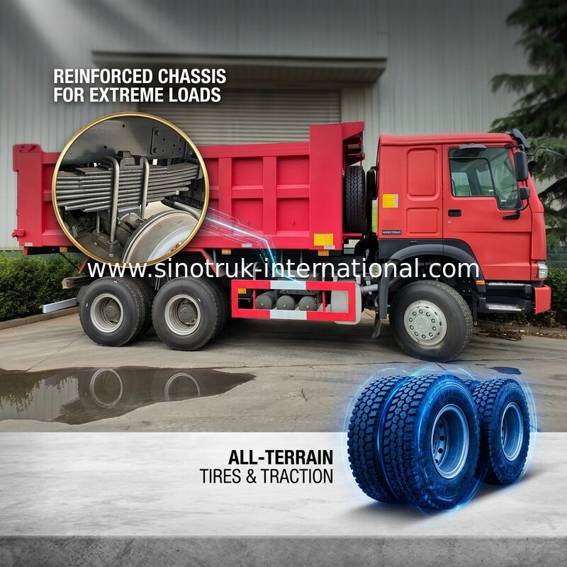 10 basse consommation de carburant des roues LHD HOWO 6x4 Tipper Truck High Horsepower 400HP