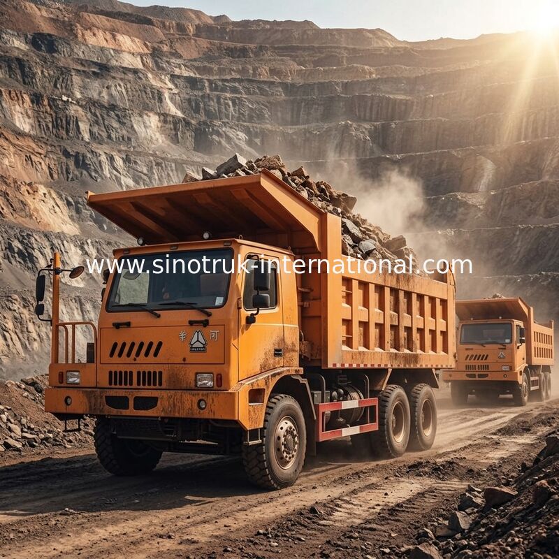 exploitation Tipper Dump Truck 371HP de 6X4 LHD 70 tonnes de SINOTRUK HOWO pour l'industrie minière