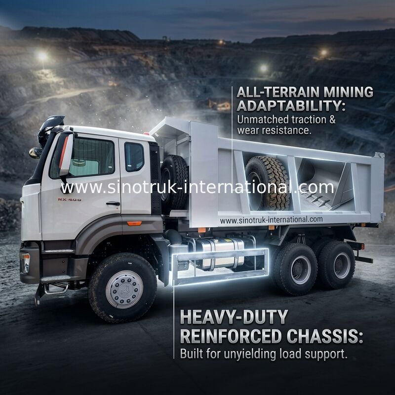 Exploitation du × 4 de Sinotruk Howo Tipper Dump Truck New NX 10Wheels 400Hp 6
