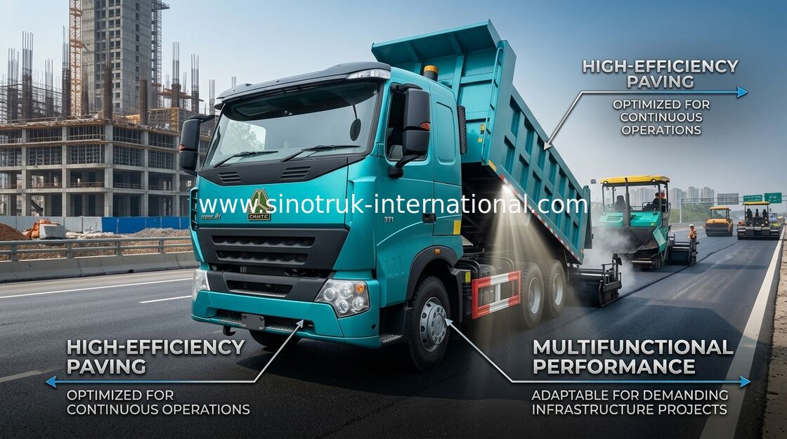 Camion à benne basculante de verseur de SINOTRUK HOWO A7 pour des tonnes de roues de RHD 10 de la construction 30 - 40