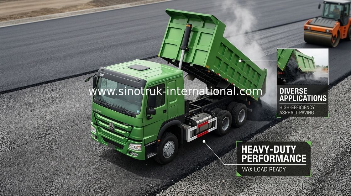 Châssis 371HP 8X4 LHD de camion à benne basculante de SINOTRUK HOWO 31 tonnes de 28CBM de camion à benne basculante commercial