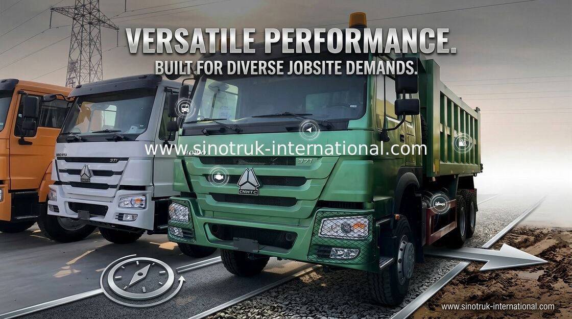 Tonnes des roues HOWO ZZ3257N3647A 30 de Tipper Truck 6x4 SINOTRUK 10 16 - 18 CBM