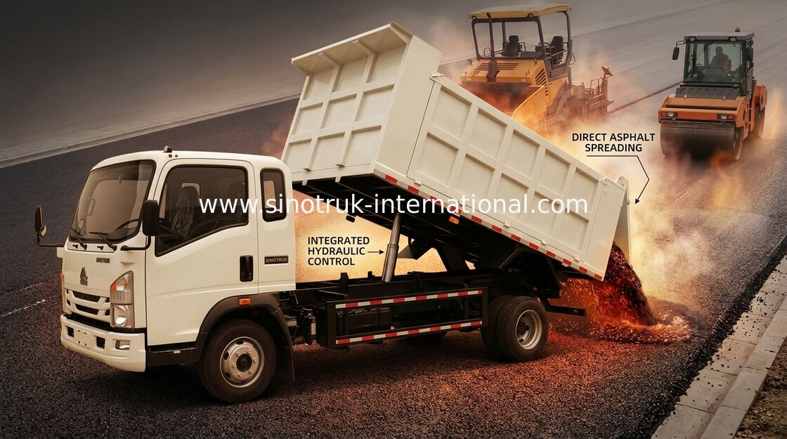 4×2 Rhd 8 tonnes de déchargeur Tipper Truck 116hp pour le mien utilisant