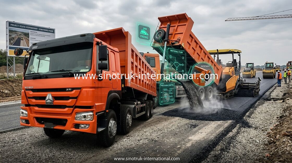 Bas camion à benne basculante efficace de verseur de consommation de carburant 371HP 8x4 RHD SINOTRUK HOWO