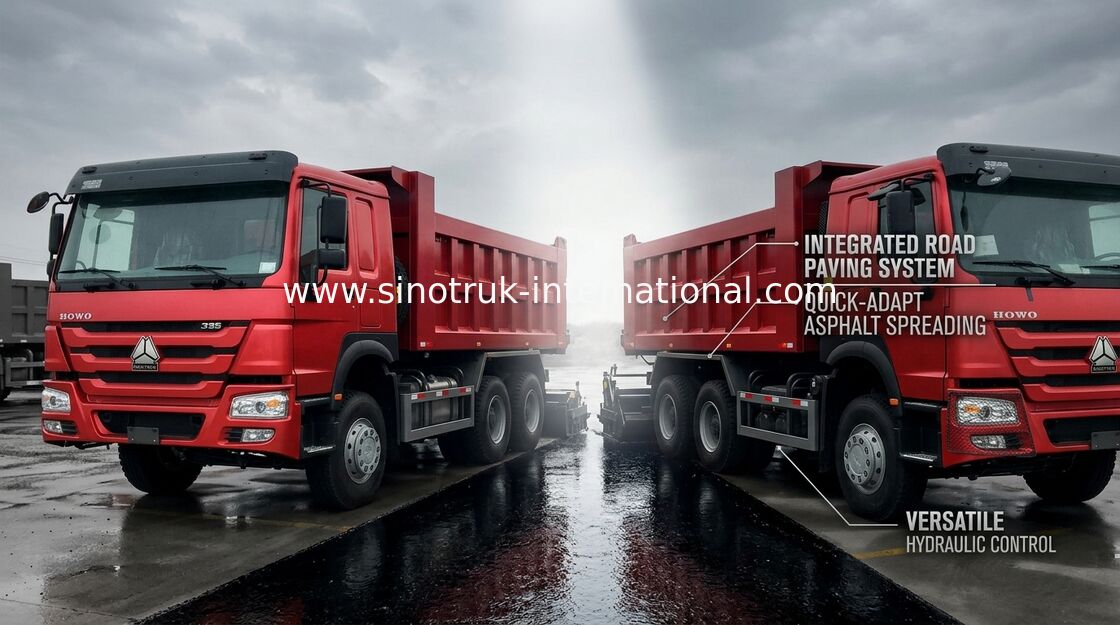 Le camion à benne basculante de Sinotruk Howo d'industrie minière 336HP 6X4 RHD 30 tonnes de blanc/rouge/verdissent