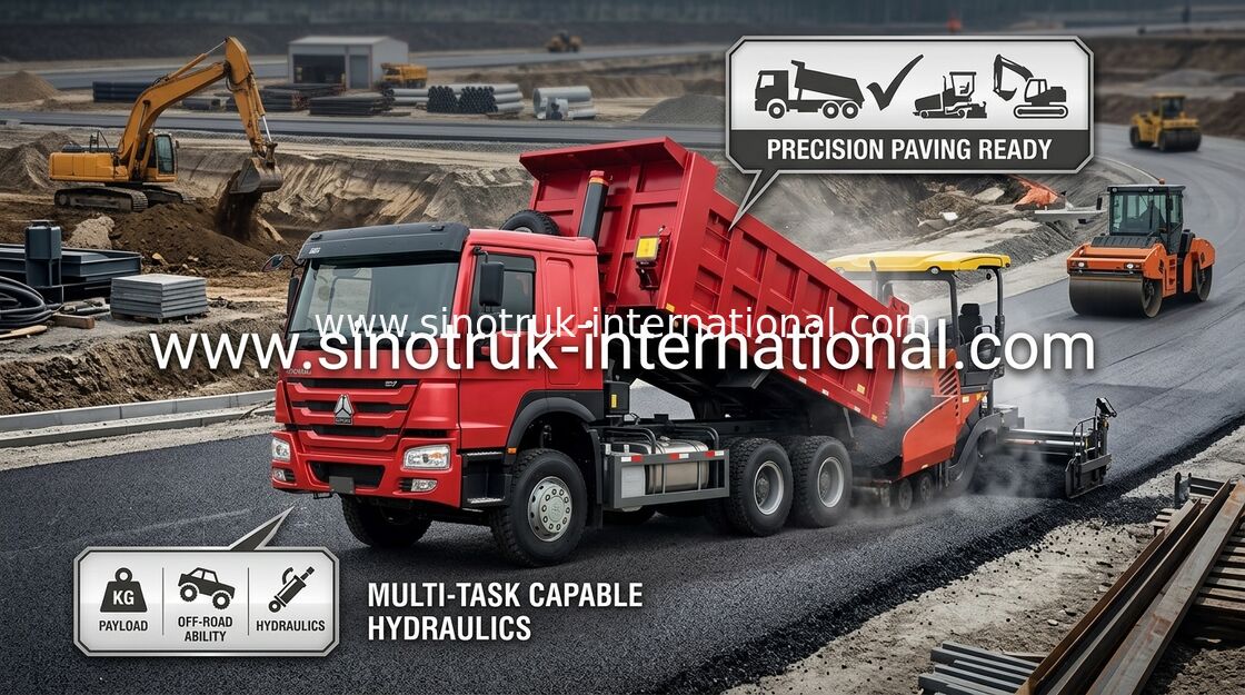 Levage avant du moteur 336HP HYVA de l'euro 2 de camion à benne basculante de verseur de LHD 6X4 SINOTRUK HOWO