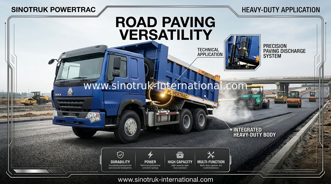 10 camion à benne basculante des roues SINOTRUK LHD 371 HP HYVA de 20CBM 30 - 40 cylindre hydraulique de la tonne