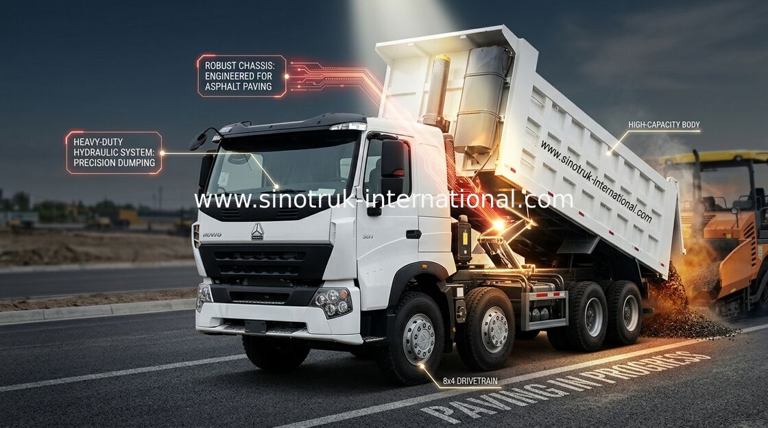 Camion à benne basculante de Sinotruk Howo A7 371 HP 12 tonnes des roues LHD 60 20 - 30 CBM ZZ3317N3867N1
