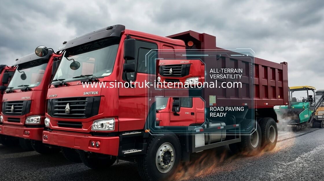Le camion à benne basculante de HOWO 10 roule 371HP LHD 10 - 25 CBM 30 - 40tons pour l'industrie minière