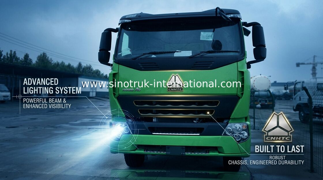Camion à benne basculante de verseur de vert de citron de 10 roues, bas camion à benne basculante lourd de consommation de carburant