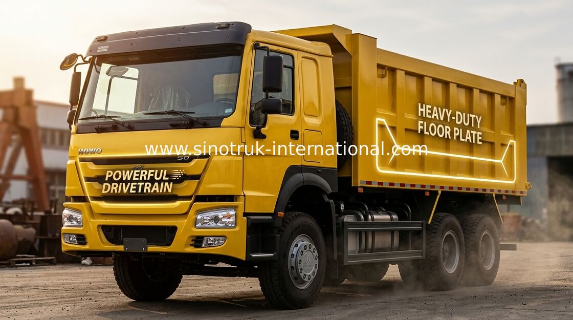 Camion à benne basculante de verseur de 10 roues avec 10 en avant et transmission de 2 inverses