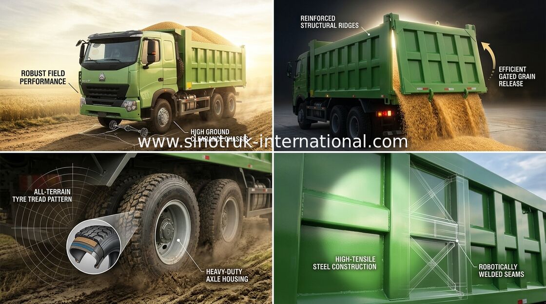 Camion à benne basculante de verseur de SINOTRUK HOWO A7 25 - 30 tonnes 10 roues RHD pour le mien de ZZ3257N3847N1