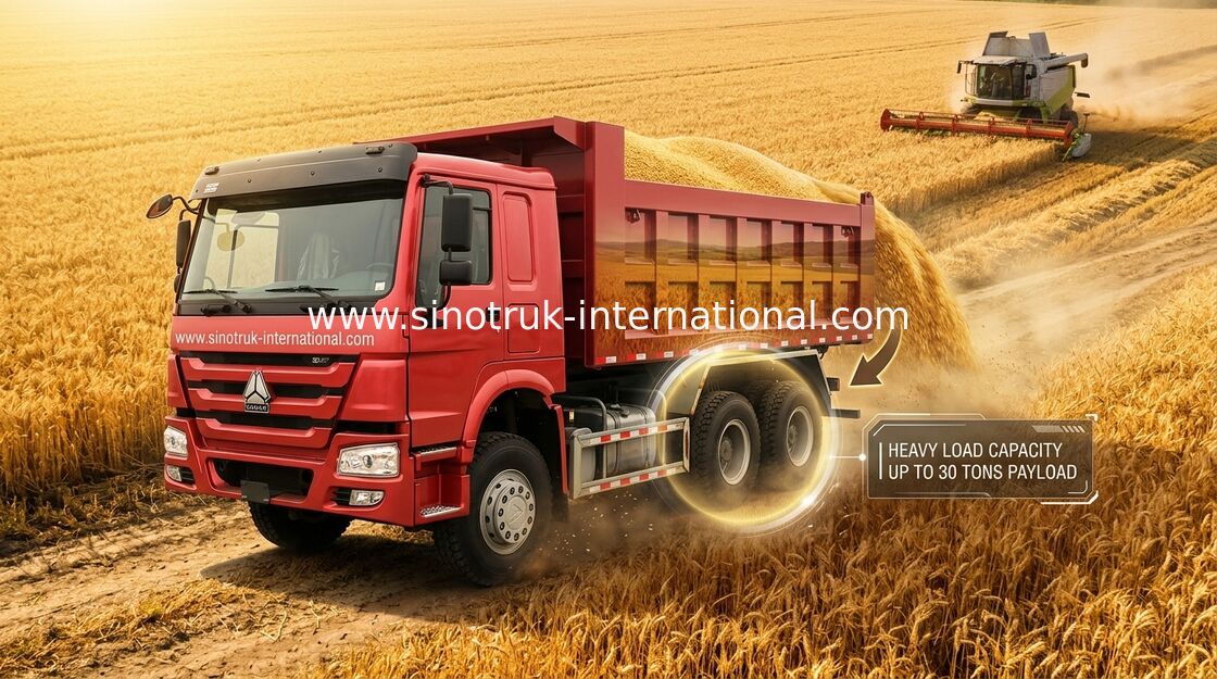 Type camion à benne basculante de verseur, camion d'entraînement de RHD 6X4 à benne basculante de Sinotruk Howo 6x4