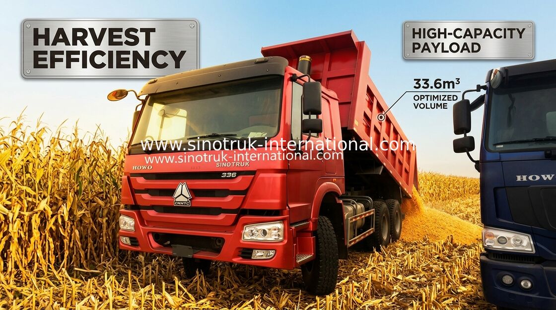 Camion à benne basculante résistant de verseur du fumier 6 x 4 371HP pour l'opération facile de transport de fumier
