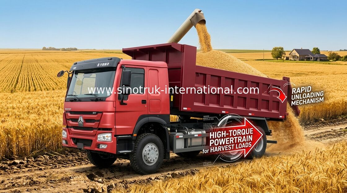 Camion à benne basculante de verseur de SINOTRUK HOWO 10 - 25CBM avec joueur de Seat de suspension d'air le MINI