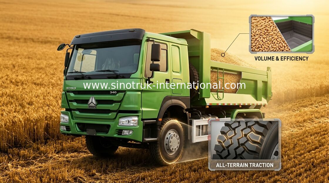 Camion à benne basculante résistant de verseur de SINOTRUK HOWO ZZ3257N3647A pour des travaux publics