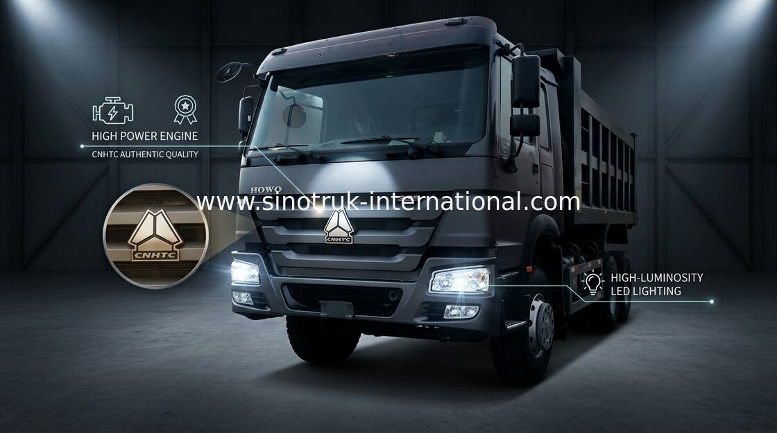 Camion à benne basculante automatique de Sinotruk Howo, camion à benne basculante de rouleur du message publicitaire 10