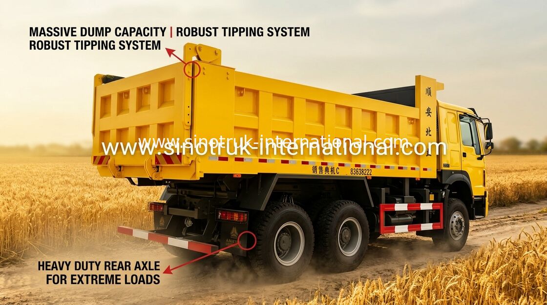 La décharge sino Howo de verseur troque 6X4 10-25 CBM pour le transport de matériau de construction