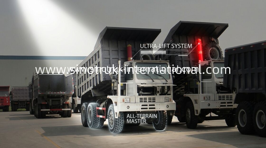 Haut camion à benne basculante de roue du corps LHD 6X4 10 de cargaison de rigidité avec 70 tonnes de capacité