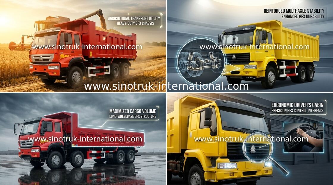 Camion à benne basculante d'or de prince Tipper de SINOTRUK 6X4 336HP LHD 25-30tons ZZ3251N3641W