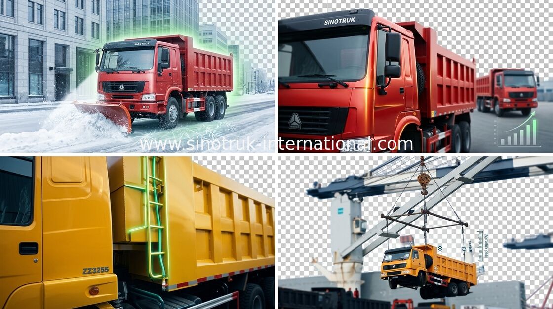 Camion à benne basculante de verseur SINOTRUK HOWO 6X4 LHD 371HP 25-40tons 10-25CBM ZZ3257N3847A
