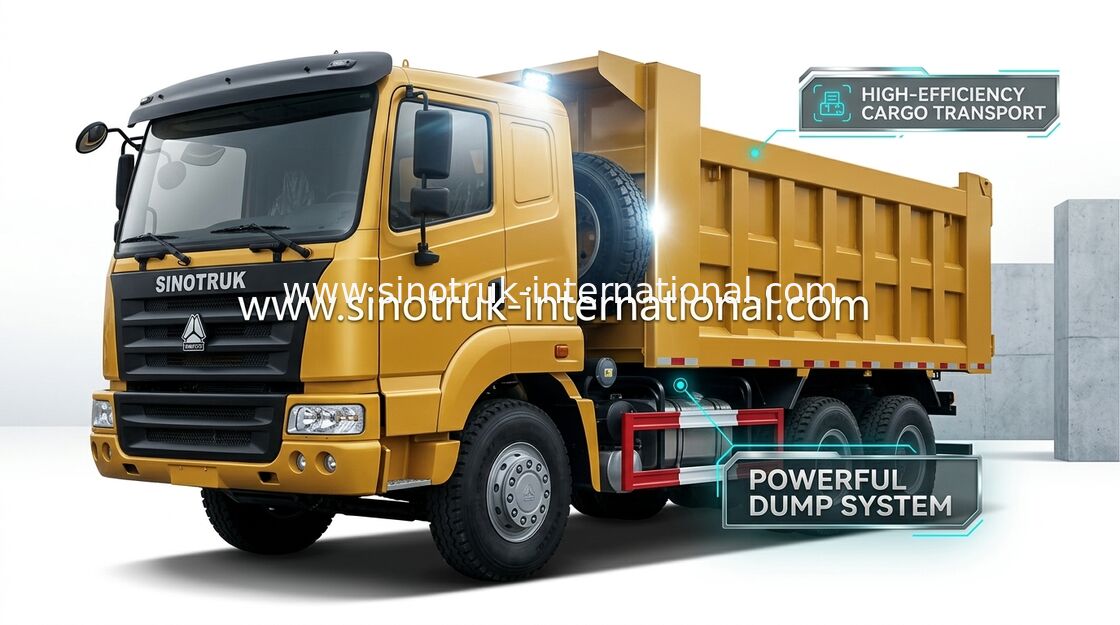 Camion à benne basculante de verseur SINOTRUK HOWO 25-40tons 371HP 6X4 RHD 10-25CBM ZZ3257N3647A