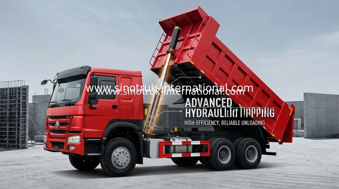 La charge 25-40tons 371HP 6X4 10 du camion à benne basculante de verseur SINOTRUK HOWO roule 10-25CBM