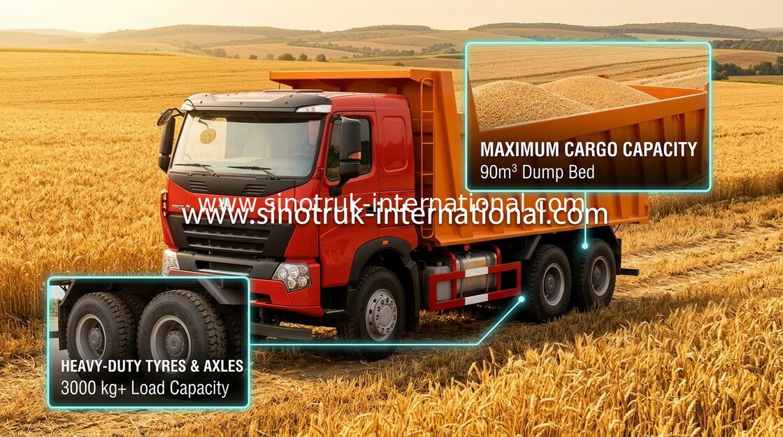 Camion à benne basculante de verseur SINOTRUK HOWO A7 336HP pour l'industrie minière ZZ3257N3847N1