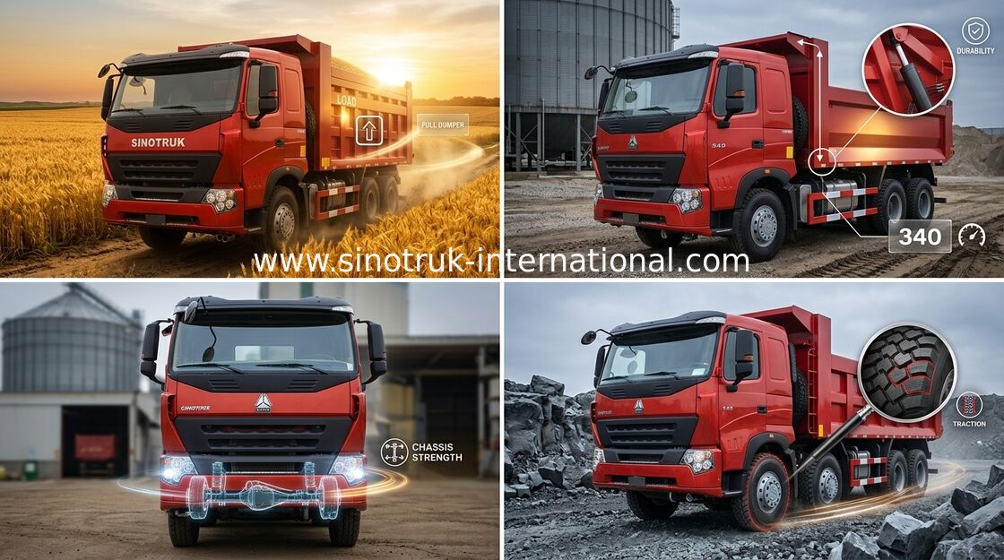 Moteur du camion à benne basculante de verseur de SINOTRUK HOWO A7 371HP pour le mien de ZZ3257N3847N1